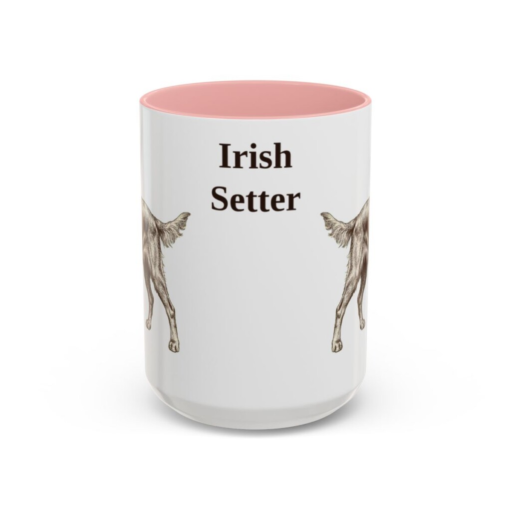15oz Irish Setter Mug, Pink, front view