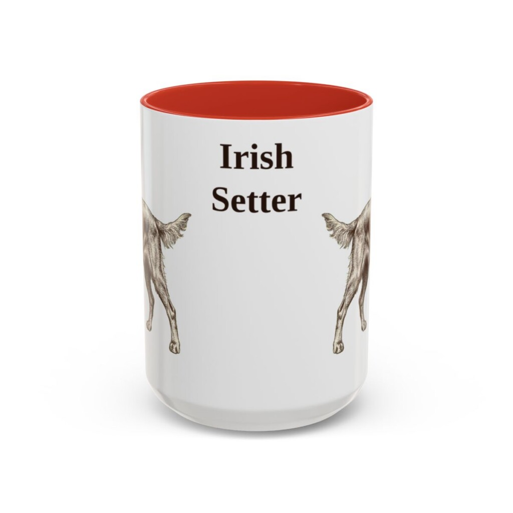 15oz Irish Setter Mug, Red, front view