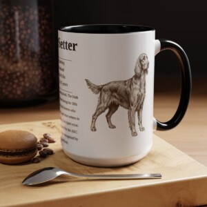 15oz Irish Setter Mug, Black, lifestyle photo
