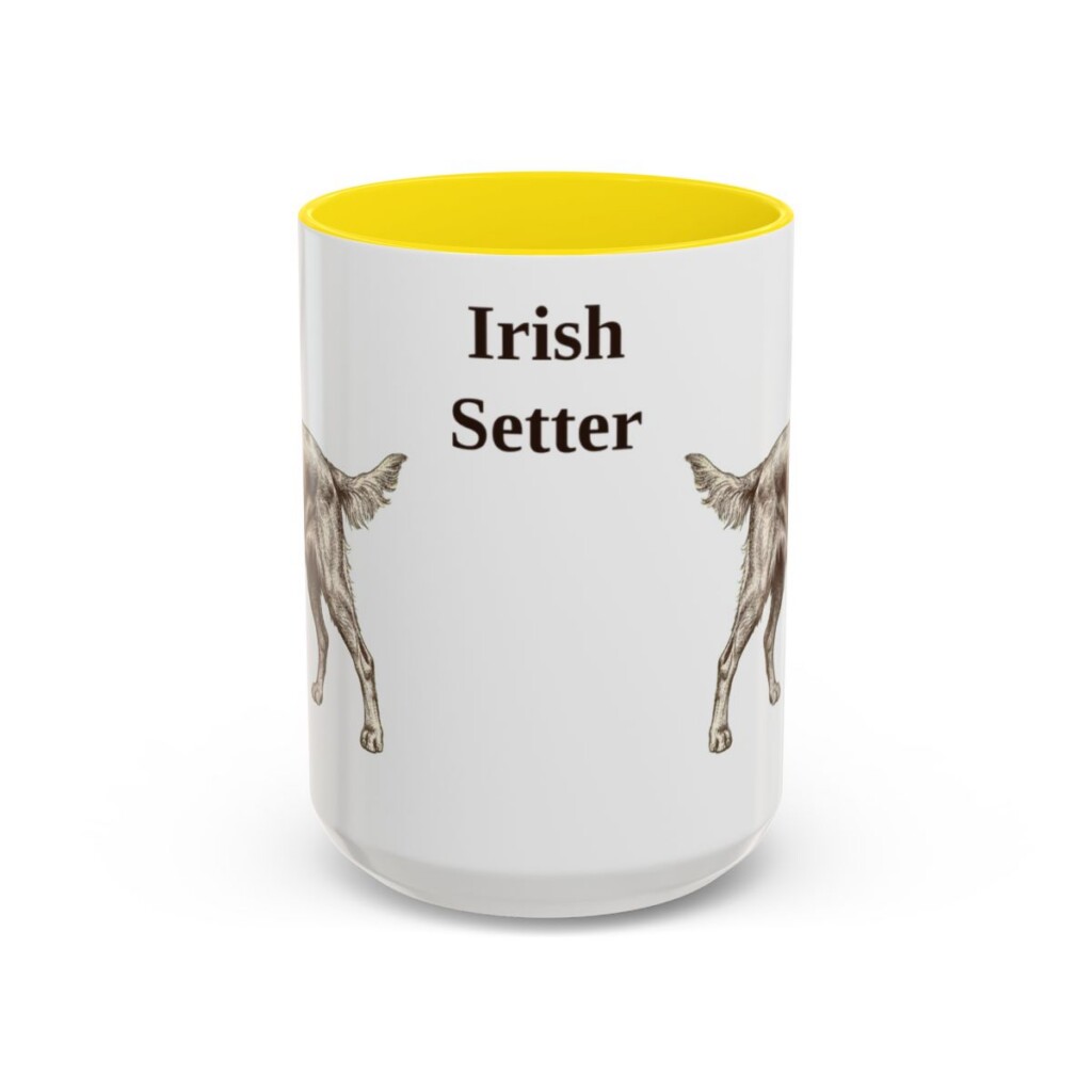 15oz Irish Setter Mug, Yellow, front view
