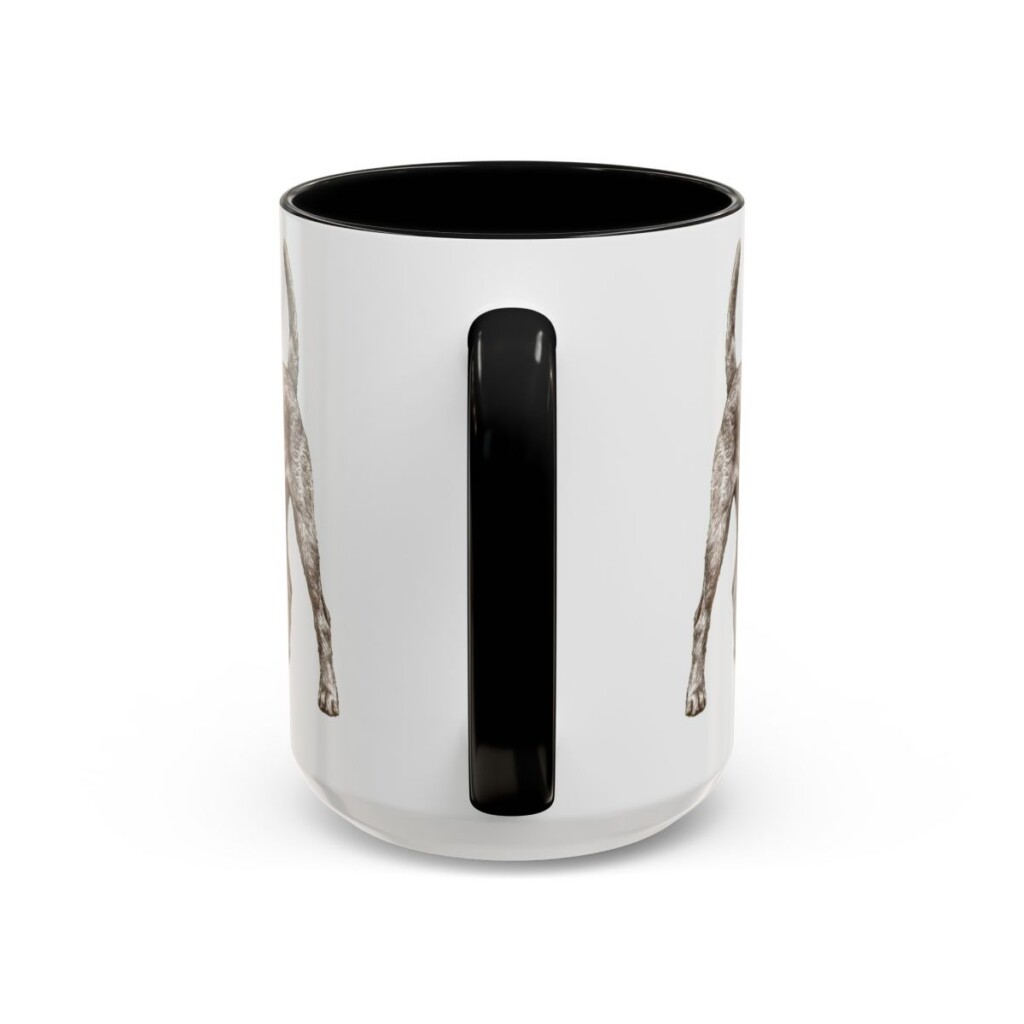 15oz Irish Terrier Mug, Black, back view
