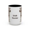 15oz Irish Terrier Mug, Black, front view
