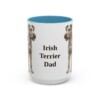 15oz Irish Terrier Dog Dad Mug, Light Blue, front view
