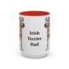 15oz Irish Terrier Dog Dad Mug, Red, front view