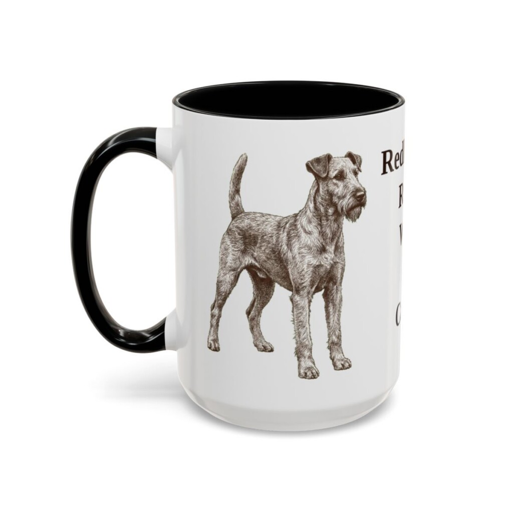 15oz Funny Irish Terrier Mug, Black, left side view