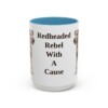 15oz Funny Irish Terrier Mug, Light Blue, front view