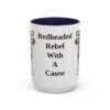 15oz Funny Irish Terrier Mug, Navy, front view