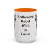 15oz Funny Irish Terrier Mug, Orange, front view