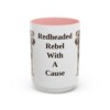15oz Funny Irish Terrier Mug, Pink, front view