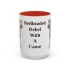 15oz Funny Irish Terrier Mug, Red, front view