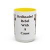 15oz Funny Irish Terrier Mug, Yellow, front view