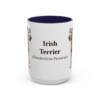 15oz-irish-terrier-mug-latin-navy 15oz Irish Terrier Latin Mug, Navy, front view