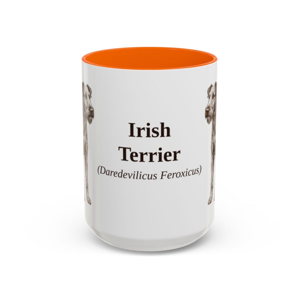 15oz-irish-terrier-mug-latin-orange 15oz Irish Terrier Latin Mug, Orange, front view