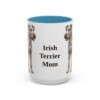 15oz Irish Terrier Dog Mom Mug, Light Blue, front view