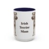 15oz Irish Terrier Dog Mom Mug, Navy, front view
