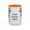 15oz Irish Terrier Dog Mom Mug, Orange, front view