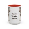 15oz Irish Terrier Dog Mom Mug, Red, front view