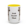 15oz Irish Terrier Dog Mom Mug, Yellow, front view