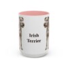 15oz Irish Terrier Mug, Pink, front view