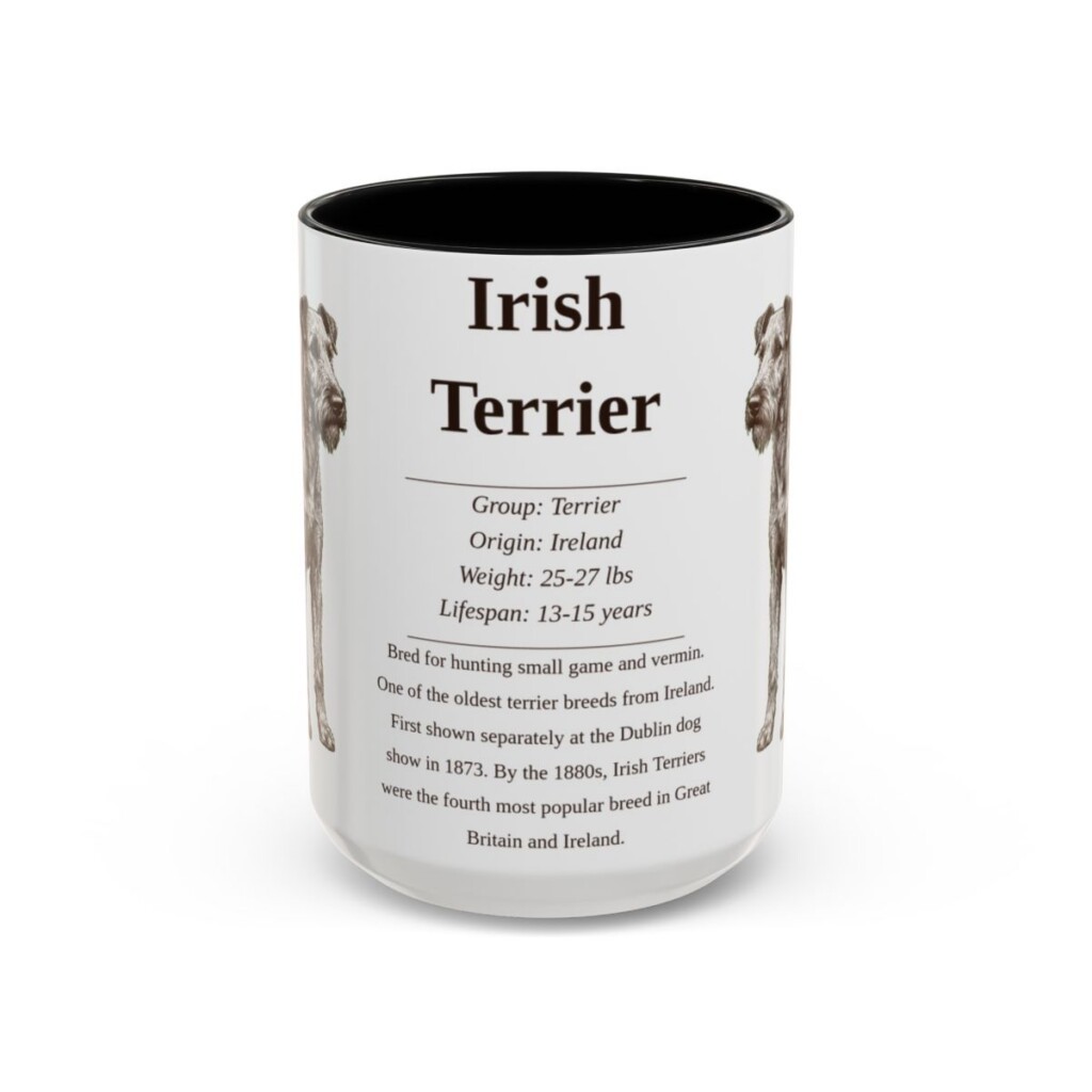 15oz-irish-terrier-mug-writeup-black-front 15oz Irish Terrier Mug, Black, front view