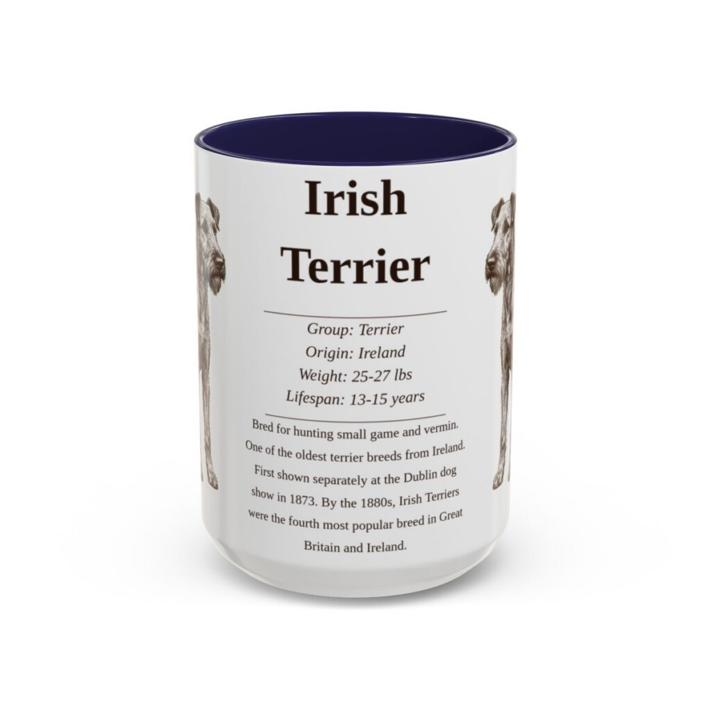 15oz-irish-terrier-mug-writeup-navy 15oz Irish Terrier Mug, Navy, front view