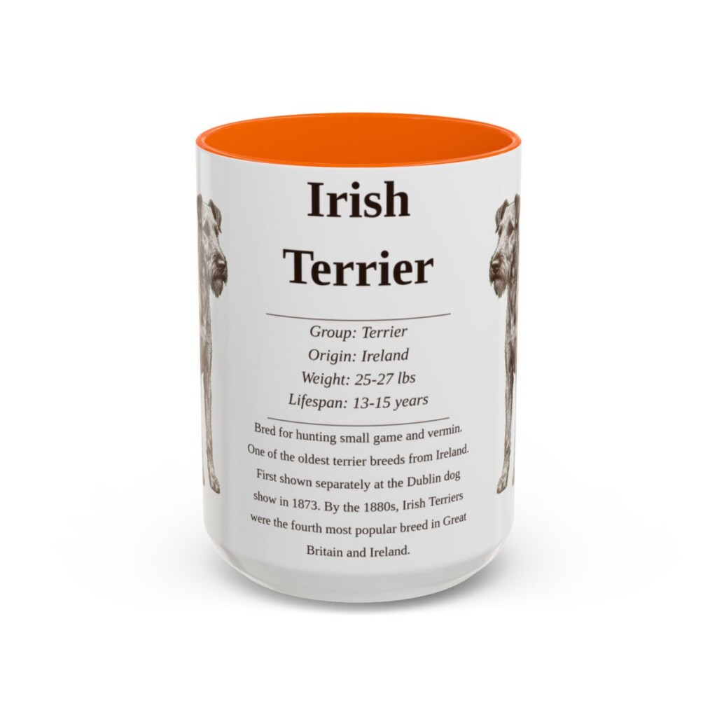 15oz-irish-terrier-mug-writeup-orange 15oz Irish Terrier Mug, Orange, front view