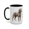 15oz Irish Water Spaniel Mug, Black, left side view