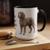 15oz Irish Water Spaniel Dog Dad Mug, Black, lifestyle photo