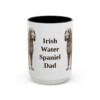 15oz Irish Water Spaniel Dog Dad Mug, Black, front view