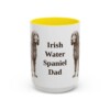 15oz Irish Water Spaniel Dog Dad Mug, Yellow, front view