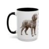 15oz Funny Irish Water Spaniel Mug, Black, left side view