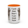 15oz Funny Irish Water Spaniel Mug, Orange, front view