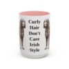 15oz Funny Irish Water Spaniel Mug, Pink, front view