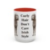 15oz Funny Irish Water Spaniel Mug, Red, front view
