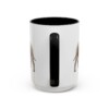 15oz Irish Water Spaniel Latin Mug, Black, back view