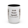 15oz Irish Water Spaniel Latin Mug, Black, front view