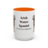 15oz Irish Water Spaniel Latin Mug, Orange, front view