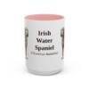 15oz Irish Water Spaniel Latin Mug, Pink, front view