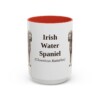 15oz Irish Water Spaniel Latin Mug, Red, front view