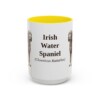 15oz Irish Water Spaniel Latin Mug, Yellow, front view