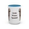 15oz Irish Water Spaniel Mug, Light Blue, front view