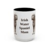 15oz Irish Water Spaniel Dog Mom Mug, Black, front view