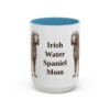 15oz Irish Water Spaniel Dog Mom Mug, Light Blue, front view