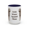 15oz Irish Water Spaniel Dog Mom Mug, Navy, front view
