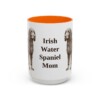 15oz Irish Water Spaniel Dog Mom Mug, Orange, front view
