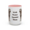 15oz Irish Water Spaniel Dog Mom Mug, Pink, front view