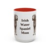 15oz Irish Water Spaniel Dog Mom Mug, Red, front view