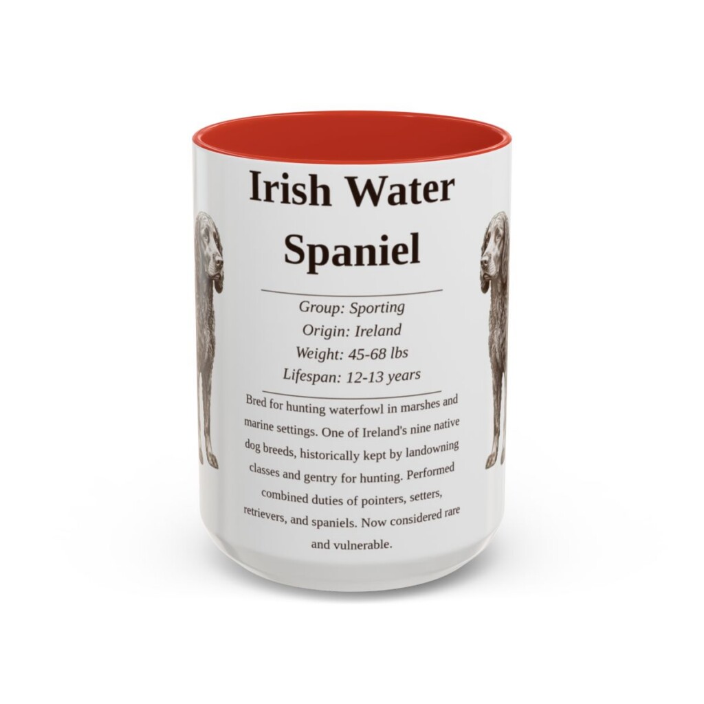 15oz irish water spaniel mug, Red