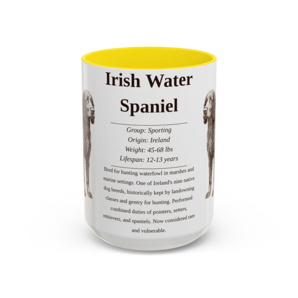 15oz irish water spaniel mug, Yellow