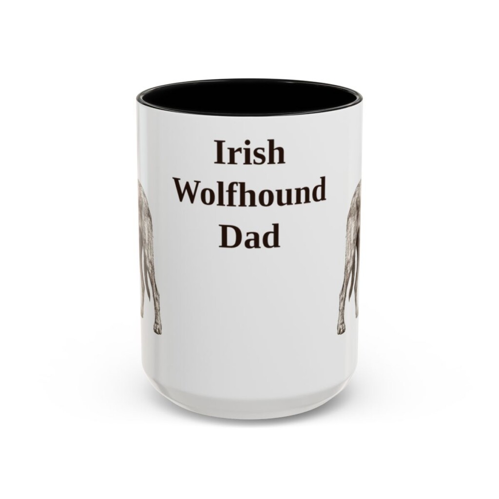 15oz irish wolfhound mug, Black